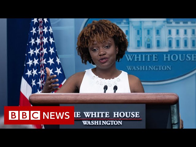 Karine Jean-Pierre makes US history as new White House press secretary - BBC News