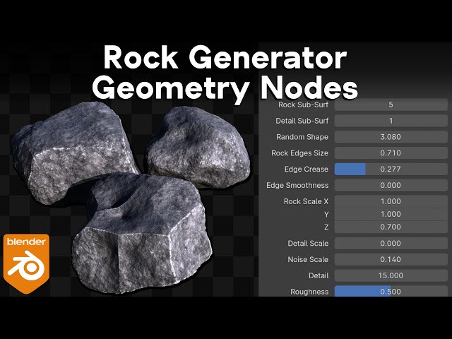 Rock Generator - Geometry Nodes (Blender Tutorial)