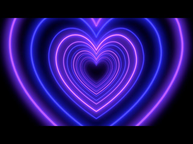 Heart Background💜💙Love Heart Tunnel Background Video Loop | Heart Wallpaper Video