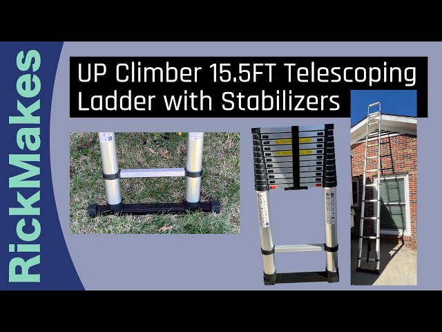 UP Climber 15.5FT Telescoping Ladder with Stabilizers
