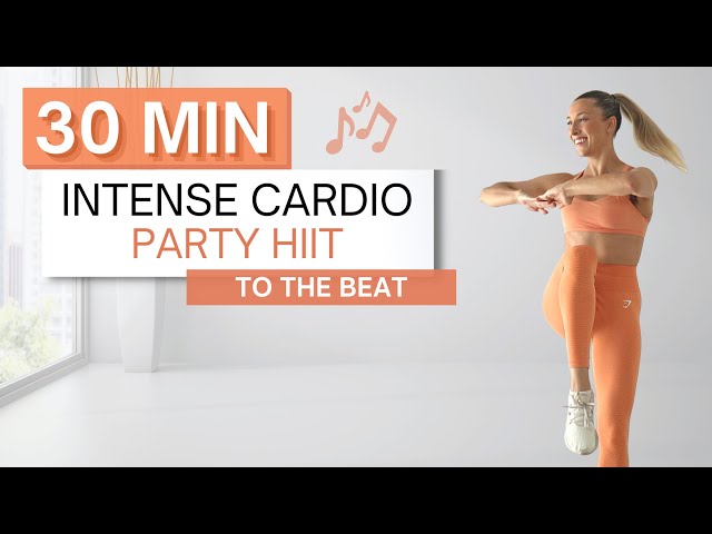 30 min CARDIO PARTY HIIT WORKOUT | To The Beat ♫ | No Squats or Lunges | Fun + High Intensity
