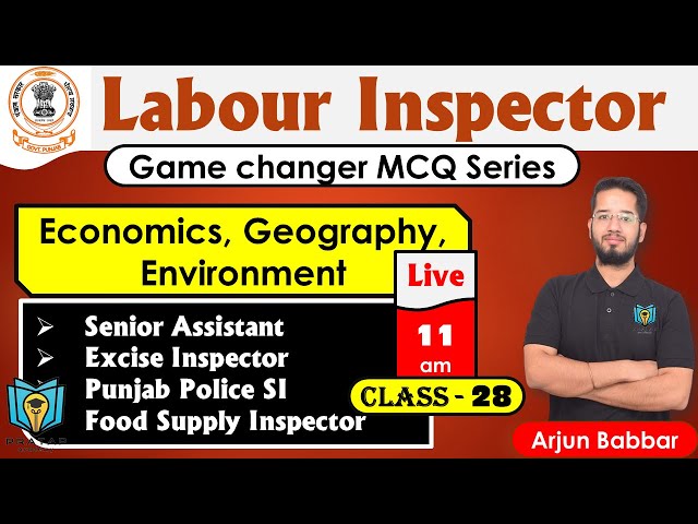 GK / GS MCQs Punjab Labour Inspector 2024 | PSSSB Clerk 2024 | Punjab Senior Inspector 2024 | Day 28