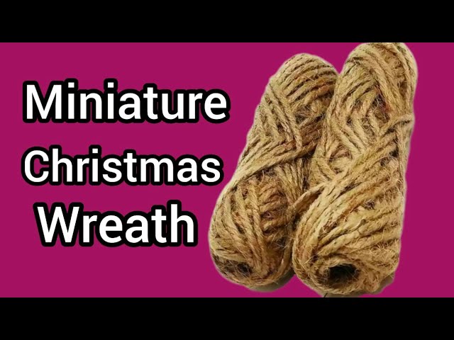 Jute Thread Miniature Christmas Wreath || Christmas Craft || Diy Christmas Decorations Idea