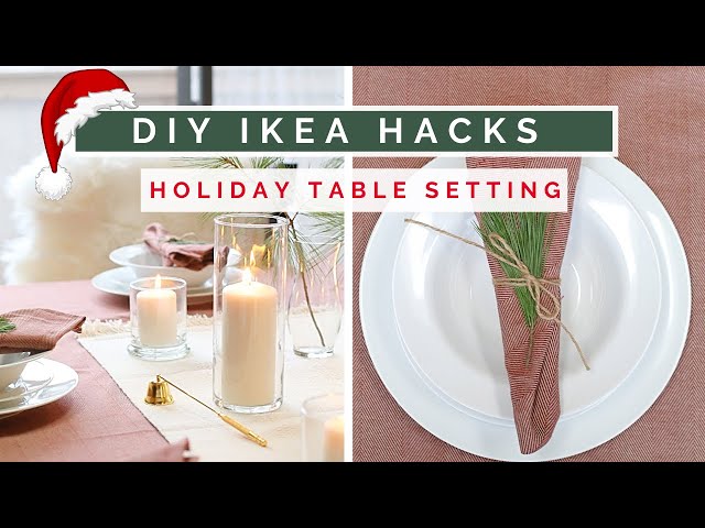 IKEA HACKS CHRISTMAS HOLIDAY TABLE SETTING + WHAT'S NEW AT IKEA FOR THE HOLIDAYS | AFFORDABLE