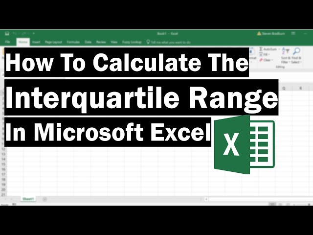 How To Calculate The Interquartile Range In Excel