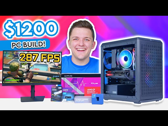Best $1200 Gaming PC Build 2024! 😄 [Full Build Guide w/ Benchmarks!]