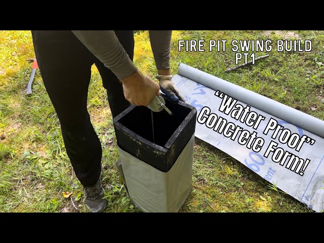 How Can I Set Concrete if it’s Surrounded by Water?!? Fire Pit Swing Build Pt 1: Foundation