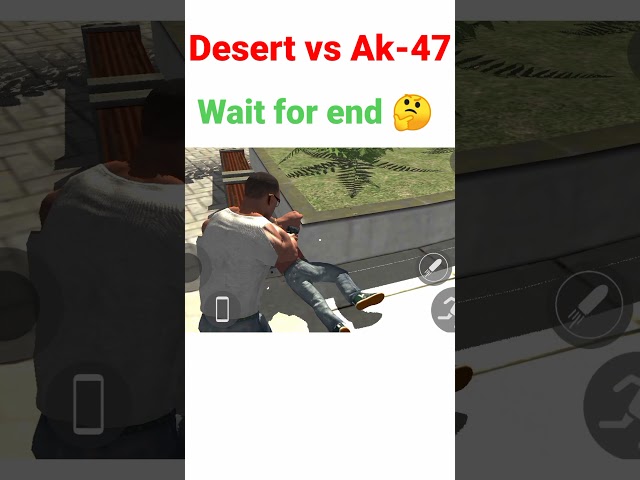Desert vs ak 47 gun fire | Indian bikes driving 3 d game | #Shorts