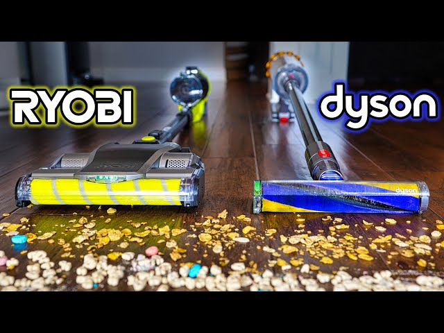 $300 Ryobi Cordless Stick Vac vs $750 Dyson V15 Detect