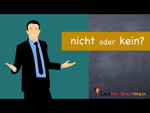 Learn German | German Grammar | Kein oder nicht | A1