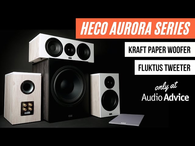 HECO Aurora 300 Bookshelf Speakers, 700 Towers, 30 Center, & 30A Subwoofer Review