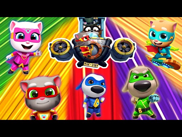 Talking Tom Hero Dash - Discover all the heroes - New ULTRAHERO - All BOSSES Superworld - Gameplay
