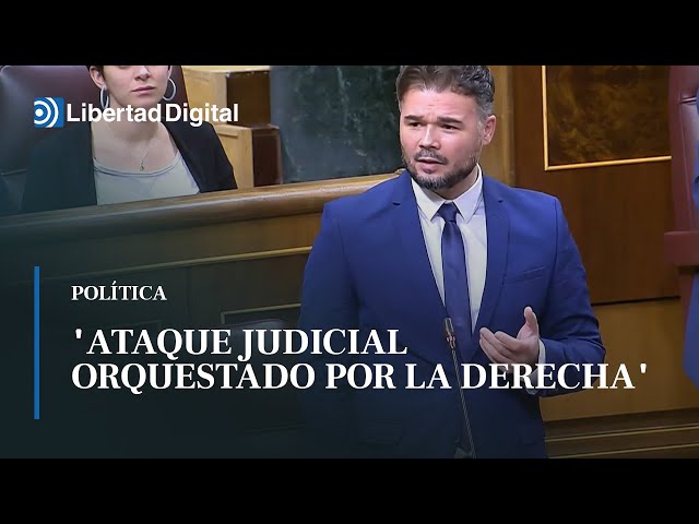 Rufián da la bienvenida a Sánchez a la "guerra judicial" en el Congreso