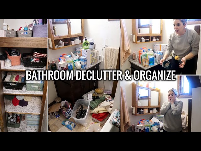 *NEW* Extreme Bathroom Declutter & Organize PT2 | Decluttering Years of Stuff | WOW Transformation!