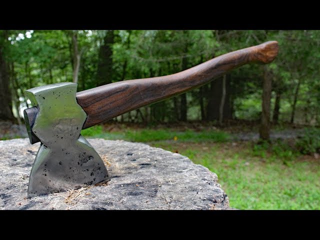 Restoring antique axe - repairing an ax - Making an ax handle and sheath.