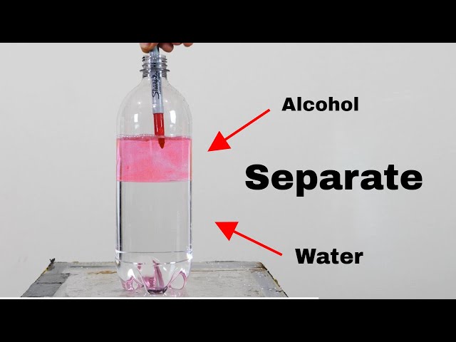 How To Separate Alcohol And Water