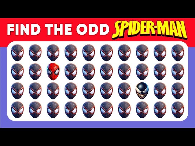Find The Odd Emoji 🔋☄️!! SpiderMan 🤩🕷️!! Stich!!