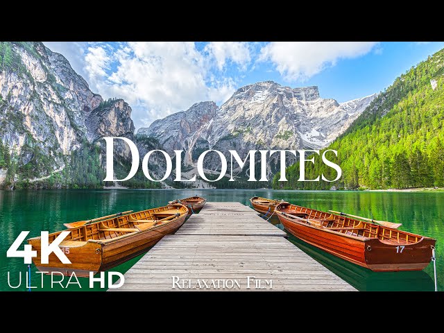 Dolomites Italy 4K • Scenic Relaxation Film with Peaceful Relaxing Music and Nature Video Ultra HD