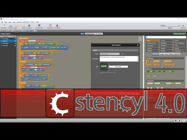 Stencyl 4 Game Engine Released -- Hands On with the "No Code Required" Game Engine