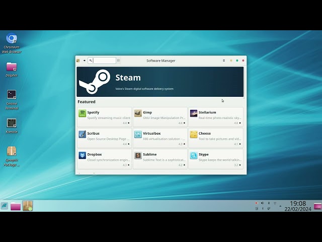 Linux Mint With KDE Desktop.