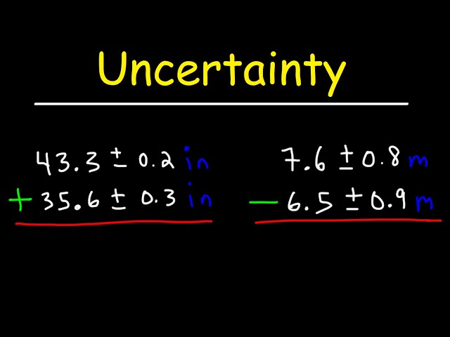 Uncertainty - Addition and Subtraction