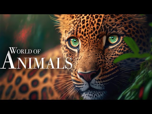 Animals of the World 4K - Wonderful wildlife movie with soothing music