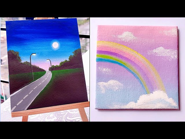 8 Easy Amazing Painting Techniques That you will like || Easy Acrylic Painting for beginners #art