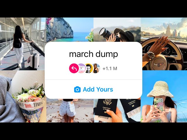 March Dump Instagram chain story | March dump add yours sticker | trending add yours sticker