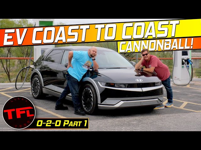 The Road Trip From Hell or Heaven? We Cannonball an Electric Car 2,500 Miles from Coast to Coast PT1