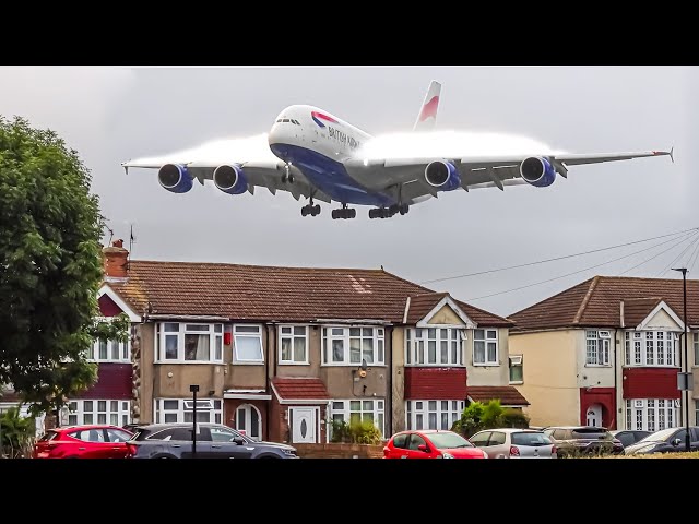 MORE BIG PLANES Flying VERY LOW Over Houses | London Heathrow Plane Spotting
