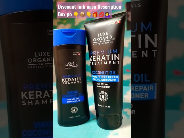 Organic keratin shampoo and conditioner 👉 link in description 🎁👇