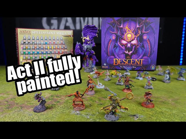 Descent: Legends of the dark board game, fully painted using Army painters paint set.