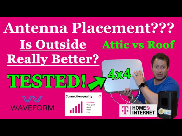 ✅  Best Placement?  T-Mobile Home Internet External Antenna - Attic vs Outdoors - Waveform 4x4 MIMO