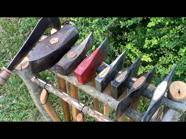Bushcraft Axe Rack and Day at the Cabin
