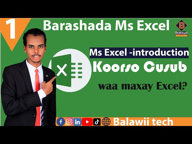 1.Ms Excel- Hordhaca barasha Microsoft excel