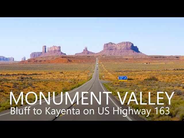 4K Scenic Drive to Monument Valley | Bluff to Kayenta on US-163, USA