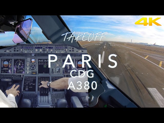 PARIS | A380 TAKEOFF 4K