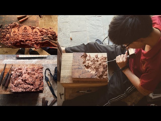 Young boy make 3 awesome tiny Wood carving | a day in the life