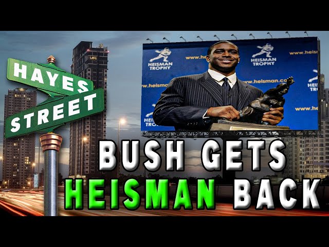 REGGIE BUSH gets his HEISMAN TROPHY back | #HayesStreet
