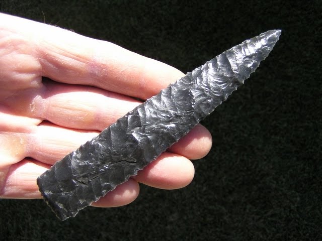 Dacite Blade using Hammerstone and antler Part 2
