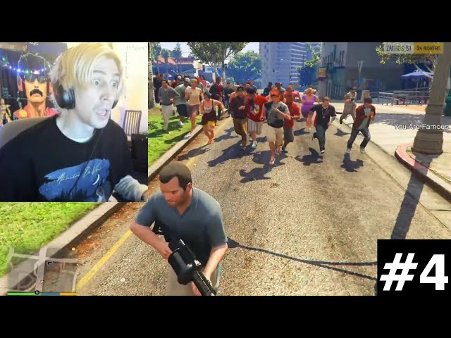 xQc Playing GTA V Story Mode But In Chaos Mode Highlights #4
