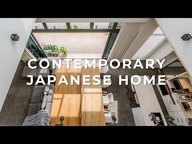 Inside A High Ceiling Modern Japanese-Inspired Home | A dream work desk setup | Nu Infinity
