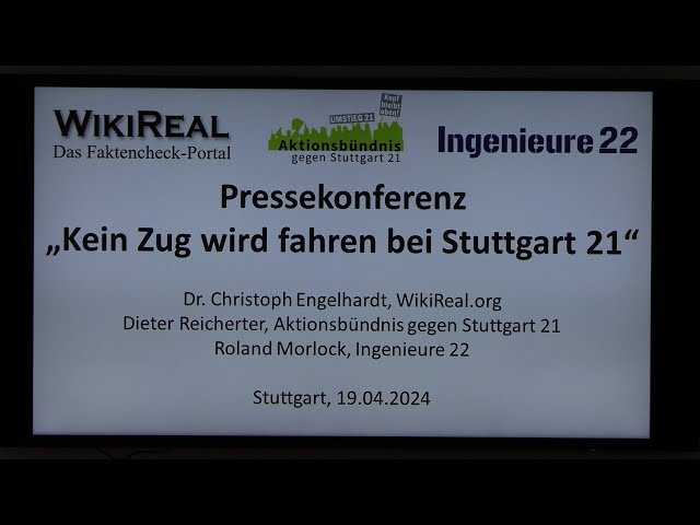 Pressekonferenz „Kein Zug wird fahren bei Stuttgart 21“