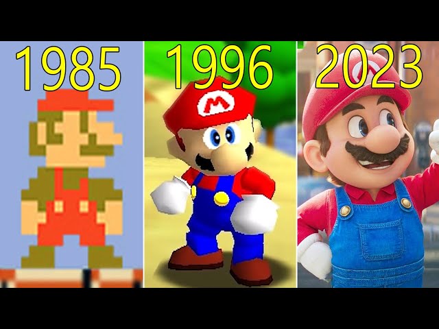 Evolution of Super Mario Games & Movie 1985 - 2023