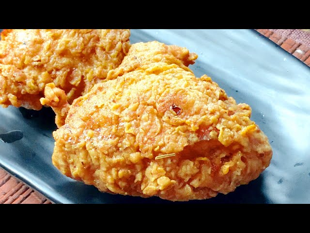 BROASTED CHICKEN | tender and juicy chicken with crispy coating outside | how to make coleslaw