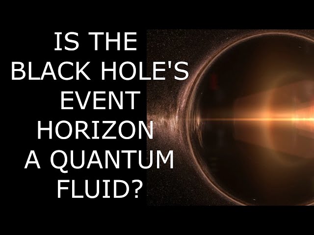 Is the Black Hole Event Horizon a quantum fluid?