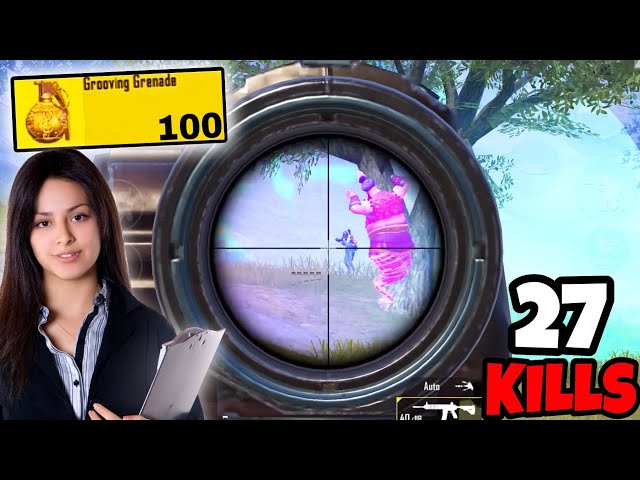 Trolling A Girl With Dancing Nade Goes WRONG • (27 KILLS) • BGMI Gameplay