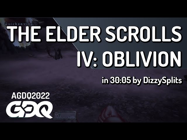 The Elder Scrolls IV: Oblivion by DizzySplits in 30:05 - AGDQ 2022 Online