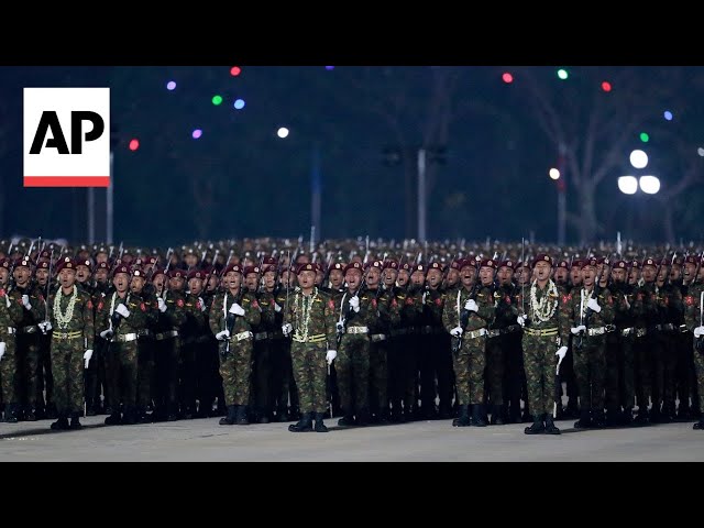 Myanmar military hold annual parade amid battlefield losses