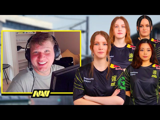 s1mple plays faceit with NIP female roster! | csgo